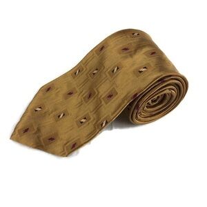 Louis Feraud  Mens Tie, Gold Imported Silk
